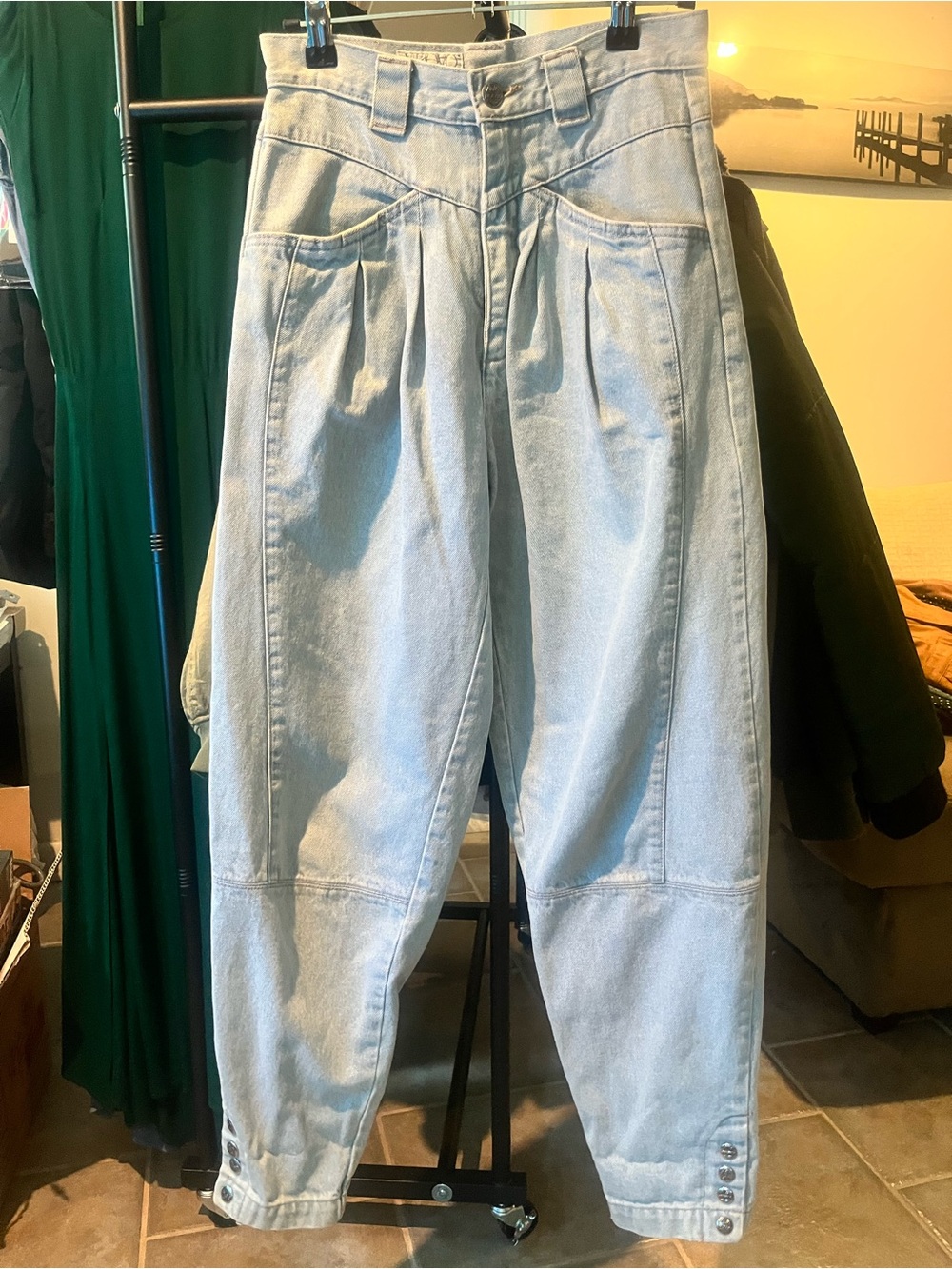 NUOVO Industrial Light Wash Denim Barrel Jeans
